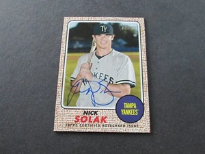 2017 Topps Heritage Minor League Nick Solak Real One Autograph #ROA-NSO 1st List - Picture 1 of 2