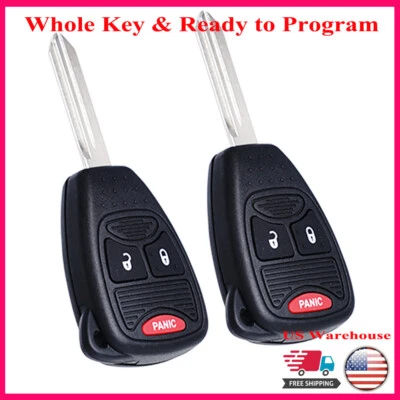 2 For 2008 2009 2010 2011 Jeep Compass Patriot Wrangler Car Remote Key Fob - Image 1 of 4