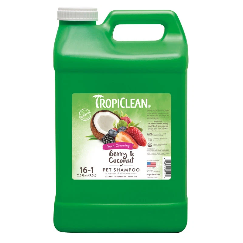 Tropiclean Berry & Coconut Deep Cleansing Odour Natural Pet Shampoo 3.8L - Image 1 of 1