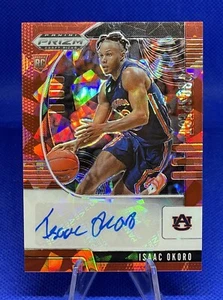 2020-21 Prizm Draft Picks Isaac Okoro Red Cracked Ice Rookie RC Auto Cavs - Picture 1 of 2