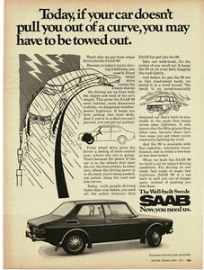 1971 SAAB 99 front wheel drive advantages art Vintage Print Ad - Picture 1 of 1