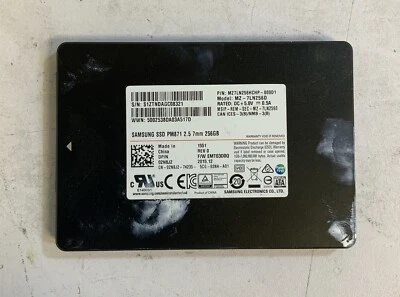 SAMSUNG 256GB 2.5" SATA SSD MZ-7LN256D, Grau A NS M4B - Imagem 1 de 3