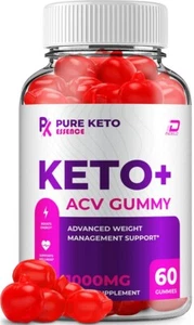 (1 Pack) Pure Keto Essence ACV Gummies Supplement - PureKetoEssence 1000MG - Picture 1 of 7