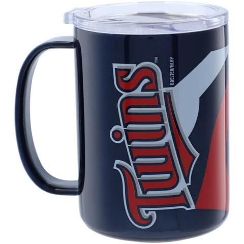 Minnesota Twins 15oz Hype Ultra Mug Tumbler  Insulated  Stainless Steel  Hot&Col Cover