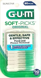 Hilo dental GUM Soft Picks 90 quilates con estuche de almacenamiento hilo dental - Imagen 1 de 5
