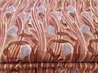 Art Nouveau Lily Stripe Blank  Cotton Fabric Floral By the Yard