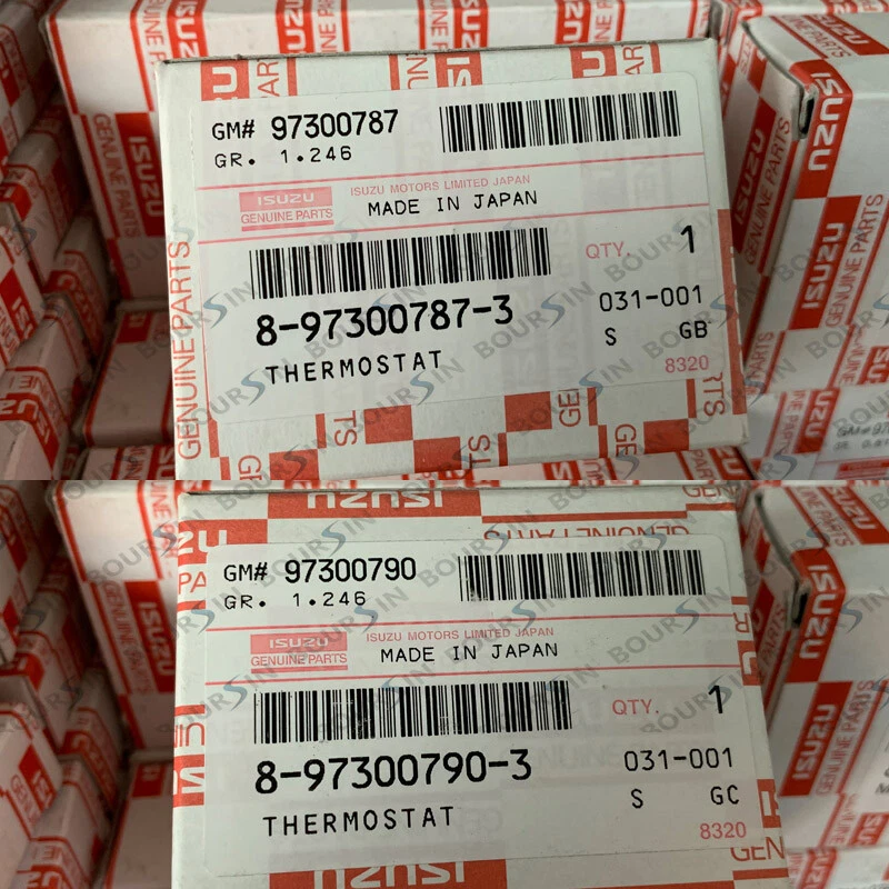 Thermostat For ISUZU NPR NKR NRR NQR NPR-HD 4HF1 4HG1 4HE1 4HK1 Set of 2 GENUINE - Изображение 1 из 1