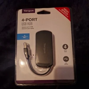 Targus 4 Port Usb Hub UK For Macbook Pc Laptop Netbook New Sealed Black - Picture 1 of 2