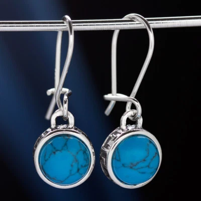 Türkis Silber 925 Ohrringe Damen Schmuck Sterlingsilber H563 - Bild 1 von 2