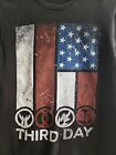 District Concert Tee Third Day Black American Flag Band T-Shirt Size Small 