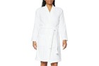 Iris & Lilly Women's Short Terry Towelling Dressing Gown, White, Size 10