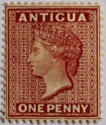 1884 ANTIGUA #18: VF MH 'Queen Victoria' early issue - Perf. 14, Watermark 2 - Image 1 of 2