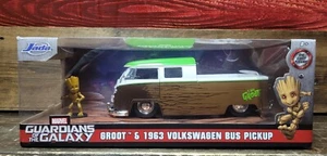 Jada Hollywood Rides Marvel Guardians of the Galaxy Groot & 1963 Volkswagen Bus - Picture 1 of 6
