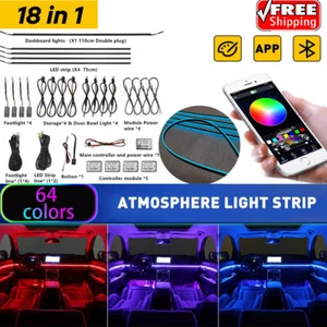 16-Color Interior Door Ambient Light for Bmw 328I 528I E39 E46 E90 X5 X6 APP - Picture 1 of 20