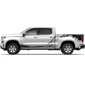 Fit For Chevrolet Silverado Car Sticker Mud Splash Graphics Stripe Trunk Decals - Picture 1 of 3