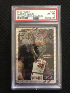 1996 Finest Refractor W/Coating Patrick Ewing #254 PSA 8