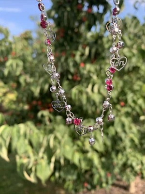 Rhinestone & Heart Bracelet Paparazzi Red Jewelry Valentine Wishes BNWT - Image 1 of 3