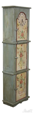 F56433EC: Country Paint Decorated 3 Door Storage Cabinet Cover