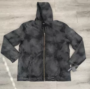 Elwood Men’s Zip Front Denim Hoodie Jacket Medium Black NEW Sz XXL - Picture 1 of 9
