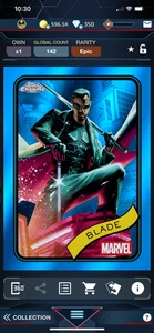 DIGITAL Topps Marvel Collect Chrome 2025 Blade LE Base Blue 299cc - Bild 1 von 2