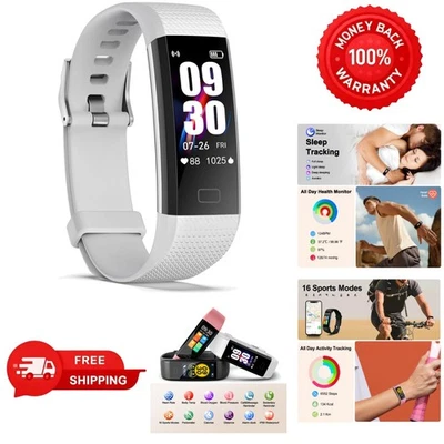 Delgado Elegante Rastreador de Ejercicios para Hombres, Mujeres y Niños - Monitor de Sueño y Actividad Foto 1 de 4