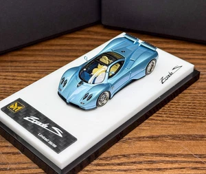 ED DMY 1:64 Cyan Zonda S Racing Sports Model Diecast Resin Car  - Picture 1 of 5