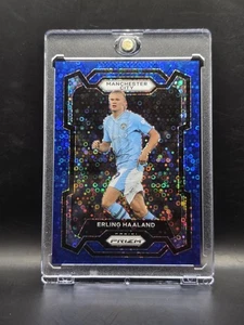 2023-24 Panini Prizm Premier League Soccer Erling Haaland Blue Disco /99 - Picture 1 of 2