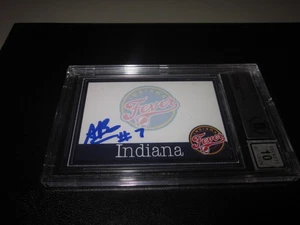 ALIYAH BOSTON SIGNED AUTO CUSTOM FEVER WNBA CARD BECKETT SLAB AUTO GRADE 10 - Picture 1 of 4