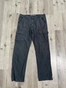 Wrangler ATG Pants Mens 36x34 Black Cotton Hiking Cargo All Terrain Gear - Picture 1 of 10