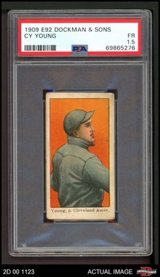 1909 E92 Dockman Cy Young Red Sox variación de patio PSA 1,5 - JUSTO Foto 1 de 2