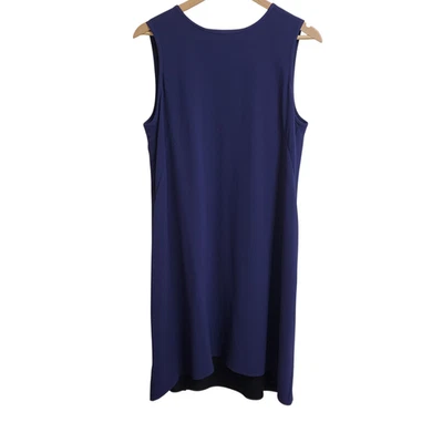 Vestido recto mujer rag & bone espalda dividida L sin mangas azul negro minimalista EE. UU. Foto 1 de 4