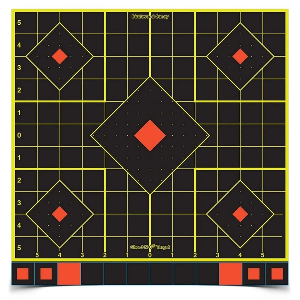 Objetivos de vista Birchwood Casey Shoot-N-C 12" con 60 pasters 5 objetivos - 34207 Foto 1 de 1