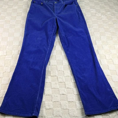 Женские королевские синие вельветовые расклешенные брюки Lauren Ralph Lauren размер 6 - Изображение 1 из 4