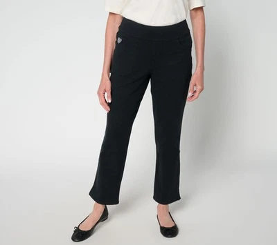 Quacker Factory Women's Pants Sz 2XT DreamJeannes Tall Flat Waist Black A696906 - Image 1 of 4