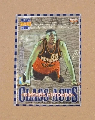 1996 Topps Stadium Club Class Acts Allen Iverson Dikembe Mutombo #CA10 Foto 1 de 3