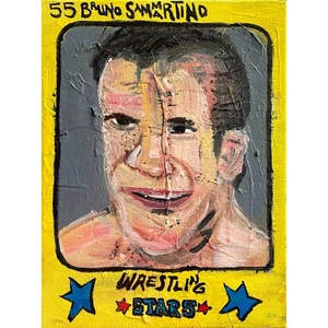 Bruno Sammartino Wrestling Stars 11x14 Canvas Sergio Santos elsantosworld - Picture 1 of 1