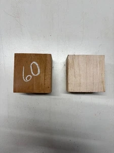2 Pcs, Hard Maple+ Spanish Cedar Bowl 4x 4x 3 Turning Wood Blanks #60 - Picture 1 of 3