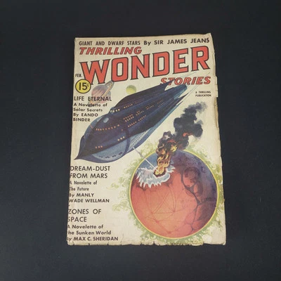 Thrilling Wonder Stories February 1938 Manly Wade Wellman, Eando Binder - Image 1 of 4