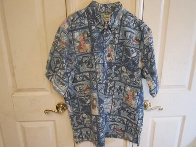 Reyn Spooner Mele Kalikimaka Mens Large 1994 Button Down Shirt Spooner Cloth EUC - Image 1 of 4