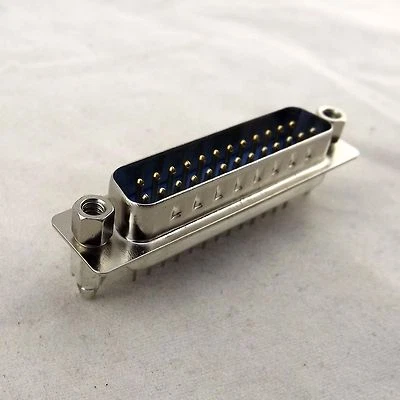 D-SUB DB25 25 Pin Male DIP PCB Solder Connector Adapter DP25 2 Rows Lock Screw - Image 1 of 4