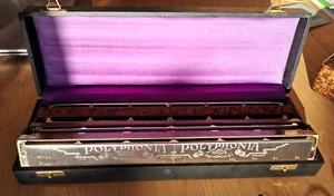 Hohner Mundharmonika Polyphonia, 3-fach Deck, triple chord, Rarität vintage - Bild 1 von 4