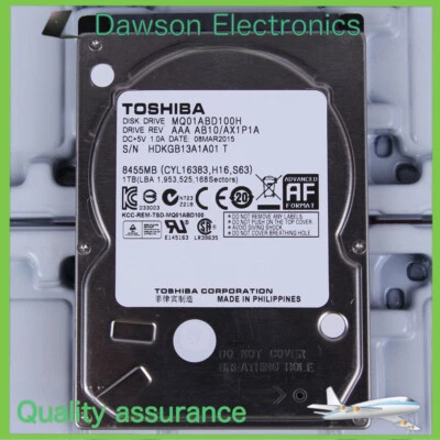 TOSHIBA (MQ01ABD100H) 1 TB  2.5" 32 MB 5400 RPM SATA3 Laptop Hard Disk Drive HDD - Image 1 of 3