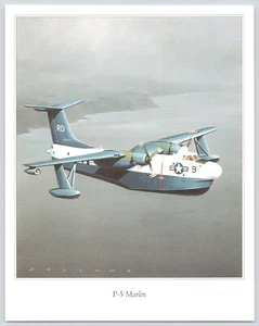 Martin P-5 Marlin, Flying Boat United States Navy Vintage c1993 Ferguson Print - Bild 1 von 5