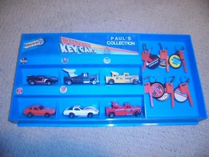 KIDCO BURNIN KEY CAR COLLECTOR SET DISPLAY STAND w/6 CARS~ROUGH WHEELS~RARE~HTF! - Picture 1 of 5