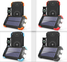 BLAVOR Solar Power Bank Qi Portable Charger 10,000mAh Battery Pack Booster USB C