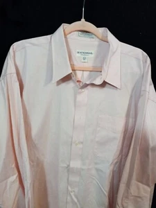 Hathaway Classic 18-35 Pink Oxford Button Shirt Sterling Pinpoint Single Needle - Picture 1 of 12