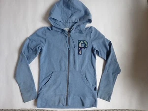 Patagonia Zip Hoodie Sweatshirt Women XS Blue Varsity Letter AS IS READ - Picture 1 of 7