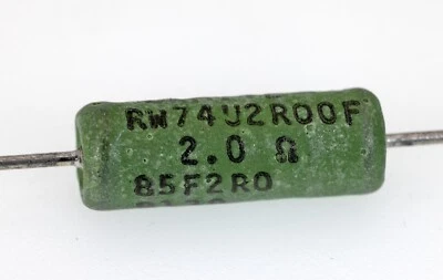 Resistencia para heridas de alambre de cerámica de silicona Ohmite 2 ohmios 5 vatios, RW74U2R00F, lote de 5 Foto 1 de 2