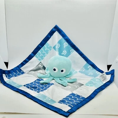 Manta de seguridad para bebé Dream Kids pulpo náutico de felpa Lovey azul océano Foto 1 de 4