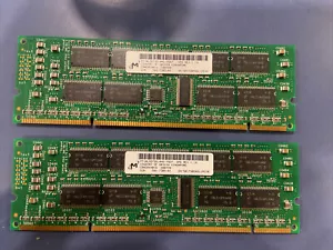 2qty MICRON 512MB PC100 SDRAM 100MHz ECC Memory Module MT18LSDT32144G-75D7 SUN - Picture 1 of 3